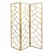 Homeroots 3 Panel Gold Room Divider with Geometric Motif 379902 - alternate 7